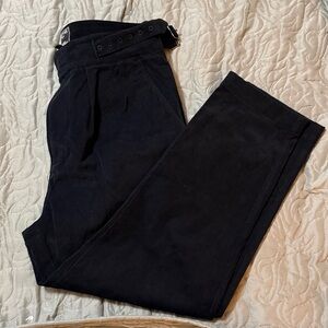 Todd Snyder Men’s Side Tab Brushed Cotton Trouser in Navy, 32x26 (Actual)